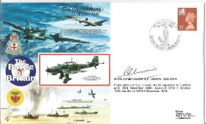Battle of Britain The Skirmishing 22-31 July 1940 RAFA 3 FDC signed by Wing Commander G. C Unwin DSO