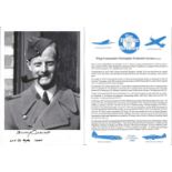 Wing Commander Christopher Frederick Currant DSO DFC signed 7x5 black and white photo in uniform