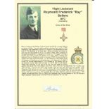 Flight Lieutenant Raymond Frederick Ray Sellers AFC signature piece. WW2 RAF Battle of Britain