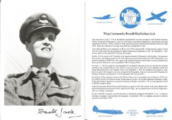 Wing Commander Donald MacFarlane Jack signed 7x5 black and white photo in uniform complete with