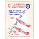 Battle of Britain 50th Anniversary Reach for the Sky Isle of Wight Commemorative programme May to