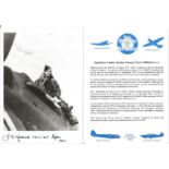 Squadron Leader Jocelyn George Power Millard KSG AE signed 7x5 black and white photo in uniform