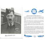 Squadron Leader Eric William Seabourne DFC signed 7x5 black and white photo in uniform complete with