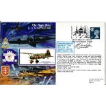 Sqn/Ldr A. C Leigh DFC DFM signed Battle of Britain FDC RAFA19 The Night Blitz 16-22 November PM