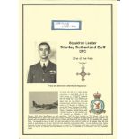 Squadron Leader Stanley Sutherland Duff DFC signature piece. WW2 RAF Battle of Britain pilot. Set