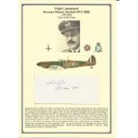 Flight Lieutenant Norman Robert Norfolk DFC OBE signature piece. WW2 RAF Battle of Britain pilot.