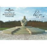 Battle of Britain Memorial Folkestone postcard signed by Wg Cdr Robert Francis Thomas Doe Battle