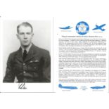Wing Commander Robert Francis Thomas Doe DSO DFC signed 7x5 black and white photo in uniform