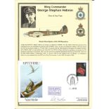 Wing Commander George Stephan Hebron signed Spitfire FDC PM 11th Jun 89. WW2 RAF Battle of Britain