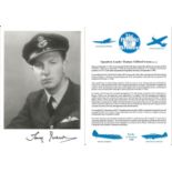 Squadron Leader Thomas Clifford Iveson DFC AE signed 7x5 black and white photo in uniform complete