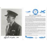 Flight Lieutenant Arthur Joseph Smith signed 7x5 black and white photo in uniform complete with