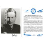 Group Captain John Cunningham CBE DSO DFC signed 7x5 black and white photo in uniform complete