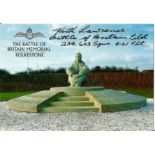 Battle of Britain Memorial Folkestone postcard signed by F/LT Keith Lawrence Battle of Britain Pilot