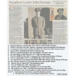 Unsigned obituary of Squadron Leader John Sauvage DSO DFC pilot for 'Monty's Double' operation