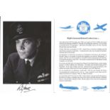 Flight Lieutenant Richard Leoline Jones AE signed 7x5 black and white photo in uniform complete with