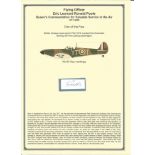 Flying Officer Eric Leonard Ronald Poole Queen's Commendation signature piece. WW2 RAF Battle of