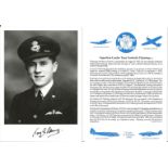 Squadron Leader Tony Garforth Pickering AE signed 7x5 black and white photo in uniform complete with