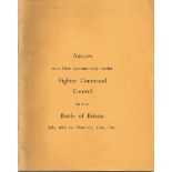 Battle of Britain softback book fighter command control aircrew Jul- Oct 1940 list of names. Good