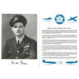 Flight Lieutenant William James Green AE signed 7x5 black and white photo in uniform complete with