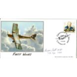 Roger Hall D. F. C signed First Wines FDC PM Grosvenor Square London W1 15. 05. 2001. WW2 RAF Battle