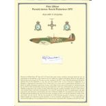 Pilot Officer Ronald James Harold Robbie Robertson DFC signature piece. WW2 RAF Battle of Britain