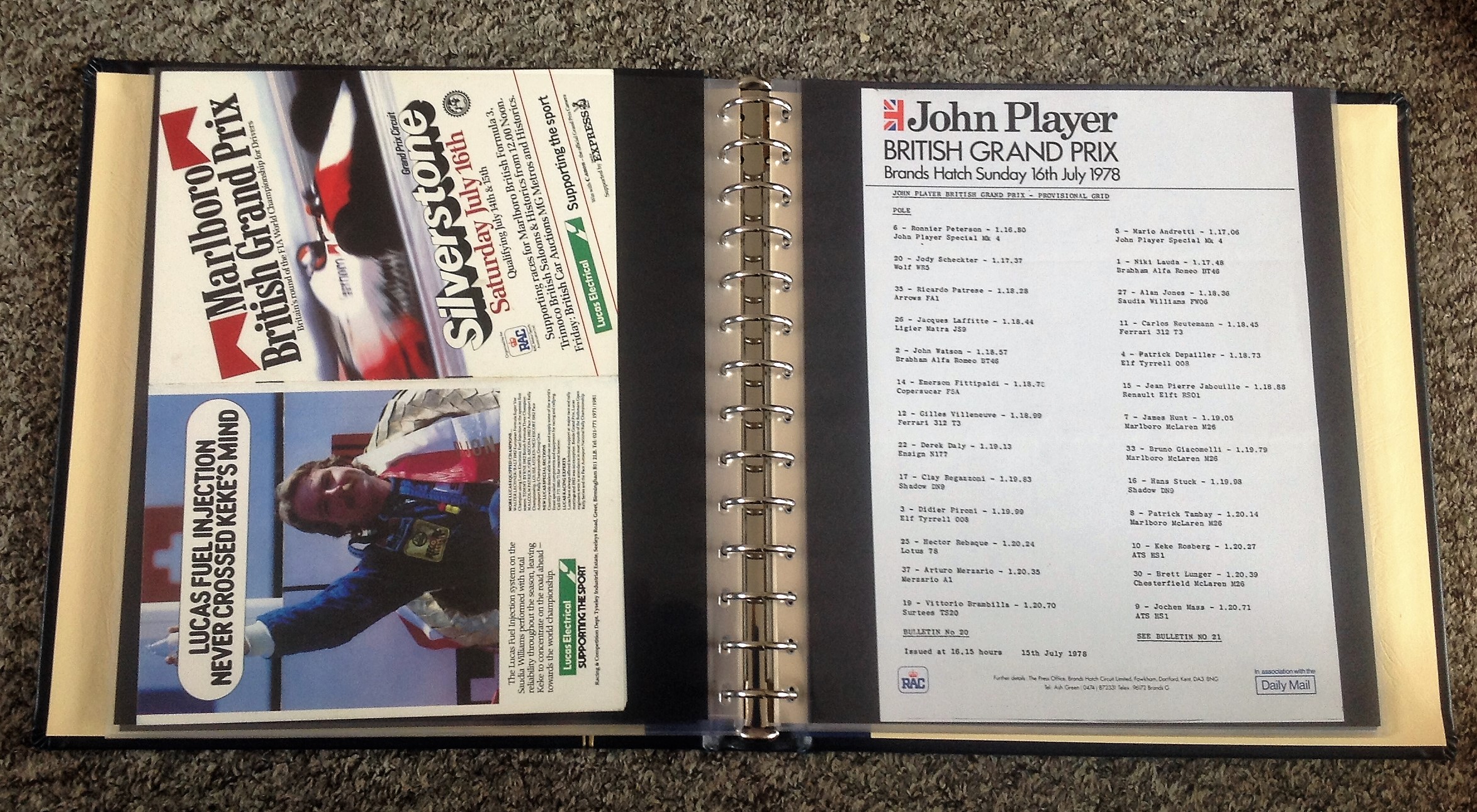 Motor Racing Album a collection of covers, stamps and cards. Includes 1978 British Grand Prix - Image 7 of 7