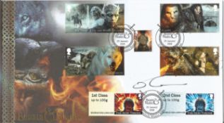 Games of Thrones Richard Brake signed Internetstamps 2008 Beasts and Blades FDC with Stamps from the
