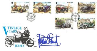 Formula 1 racing drivers Jackie Stewart signed Jersey 1989 Vintage Cars FDC. Good Condition. We