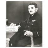 Sir Frank Whittle jet engine inventor signed 10 x 8 b/w photo at his desk in RAF Uniform dated 30