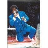 Music Percy Sledge signed 12 x 8 inch colour photo on stage. Good Condition. We combine postage on