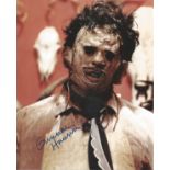 Gunnar Hansen signed 10 x 8 colour photo as Leatherface in The Texas Chain Saw Massacre. Good