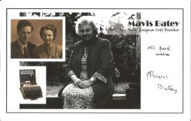 WW2 Bletchley Park Enigma coder breaker Mavis Beatey signed 6 x 4 photo card. Good Condition. We