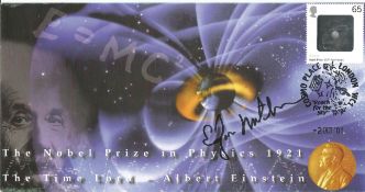 Apollo 14 Moonwalker astronaut Dr Ed Michell signed 2001 Nobel Prize in Physics to Albert Einstein