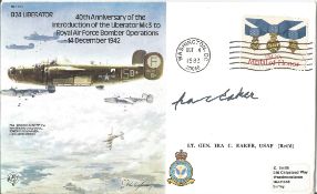 WW2 General Ira Eaker signed B24 Liberator bomber cover. Good Condition. We combine postage on