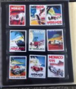 Motor Racing Album a collection of covers, stamps and cards. Includes 1978 British Grand Prix