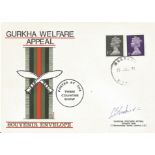 Rambahadur Limbu VC signed on 1971 Gurkha Welfare Appeal cover. Limbu was 26 years old, and was a