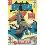 Batman DC comic signed by Dick Giordano, Jim Aparro, Dick Sprang. Comes with Certificate of