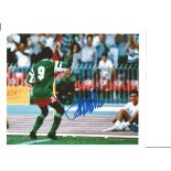 Roger Milla Cameroon Signed 10 x 8 inch football photo. Good Condition. We combine postage on