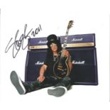 Slash signed 10x8 colour photo. Good Condition. All autographs are genuine hand signed and come with