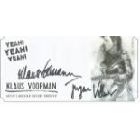 Beatles commemorative Yeah Yeah Yeah envelope signed by Jürgen Vollmer and Klaus Voormann. Good