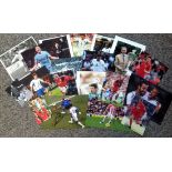 Football collection 20 signed assorted colour photos signatures include Wayne Bridge, Peter Barnes ,