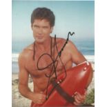 David Hasselhoff Actor Signed Baywatch 8x10 Photo . Good Condition. All autographs are genuine hand