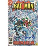 DC Comic Bat Man Nightmares Inc 376 Oct 84 signed on the cover creator Bob Kane , Klaus Jansen,