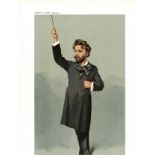 Queens Hall. Subject Henry Wood. 17/4/1907. These prints were issued by the Vanity Fair magazine