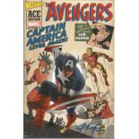 Marvel Comic The Avengers Captain America Lives Again #4 signed on the cover by Stan Lee and John