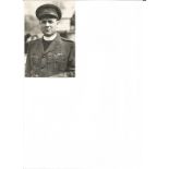 WW2 Capt John Foote VC signed rare 6 x 4 inch b/w photo, some light creasing, signed on back and