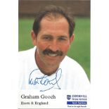 Graham Gooch signed 6x4 colour photo. Good Condition. All autographs are genuine hand signed and