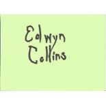 Edwyn Collins signed 6x4 album page. Good Condition. All autographs are genuine hand signed and come