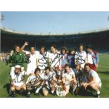 West Ham United 1980 FA Cup multi signed 10x8 photo signatures include Phil Parkes, Billy Bonds,