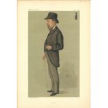 Chess. Subject JH Blackburne. 2/6/1888. These prints were issued by the Vanity Fair magazine between